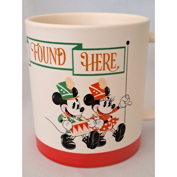 Disney Hallmark Holiday Christmas Mug Good Cheer Found Here Mickey Parade Drums - Picture 2 of 4